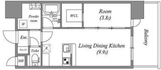 GENOVIA神戸新開地駅前【10階】の間取り