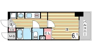 プレサンス神戸プレシャス【4階】の間取り