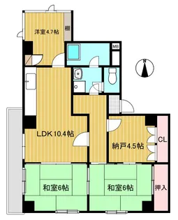 新神戸サンクレバー【7階】の間取り