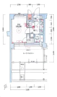 エステムコート三宮EASTIIリベルテ【6階】の間取り