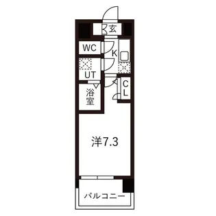 レジュールアッシュ神戸湊川公園【7階】の間取り