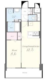 グランビスタ新神戸【6階】の間取り