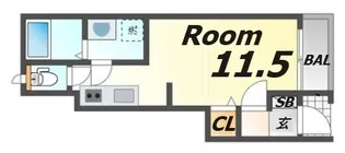 エッセンティア谷上【1階】の間取り