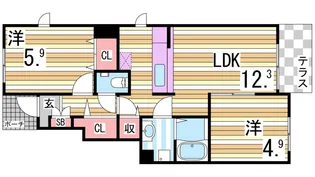 サンリットⅡ【1階】の間取り