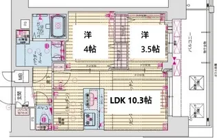 プレサンス神戸長田マリエント【8階】の間取り
