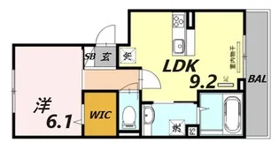プランドールハイム【1階】の間取り