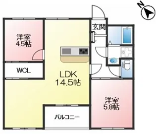 御崎北ビル【10階】の間取り