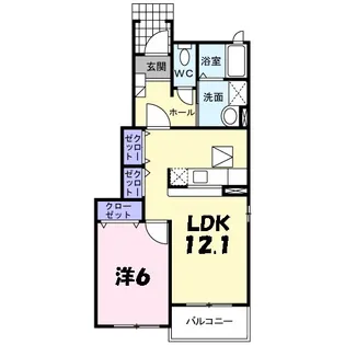 カーサ・フェリーチェII【1階】の間取り