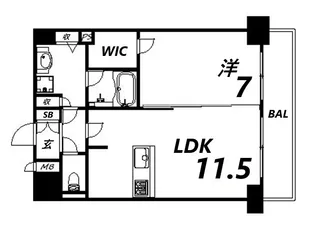 プレサンス THE 神戸【14階】の間取り