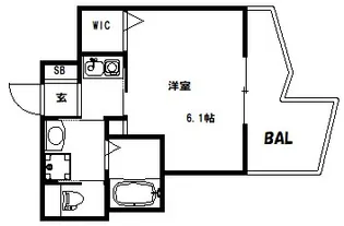 エステムコート神戸ハーバーランド前II【10階】の間取り