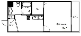 グラージェ三宮【11階】の間取り