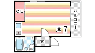 ラムール春日野道【3階】の間取り