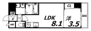 LIVIAZ KOBE LaMer【6階】の間取り