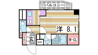 ベルフェリーク新神戸【5階】の間取り