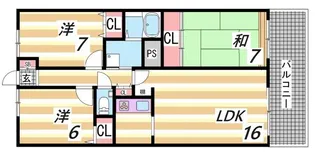 ブエナビスタ神戸ノース【1階】の間取り