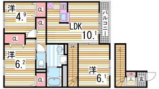 ドリーム藤原台A【2階】の間取り