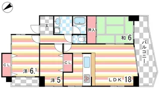 サンビルダー北野弐番館【9階】の間取り