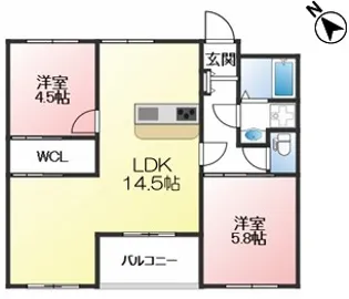 御崎北ビル【10階】の間取り