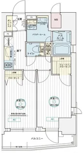 エステムコート神戸元町IIリザーヴ【4階】の間取り