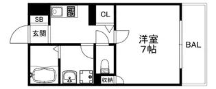 クレリア神戸【1階】の間取り
