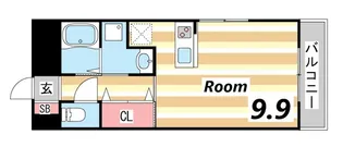ジアコスモ神戸三宮【6階】の間取り