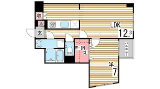 カサベラ異人館山本通【4階】の間取り