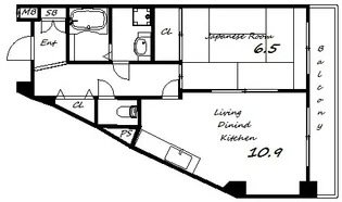 サンリッジ湊川【2階】の間取り