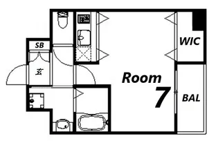 TOYOTOMi STAY Premium 神戸湊川公園【7階】の間取り