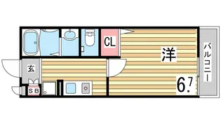 セジュール西代I【1階】の間取り