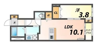 アベニール【1階】の間取り