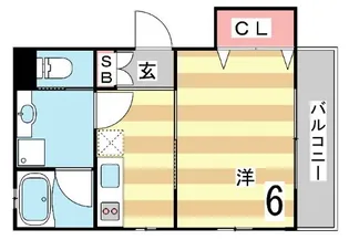 コラボ熊内橋通【2階】の間取り