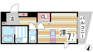 プレサンス神戸駅前グランツ【14階】の間取り