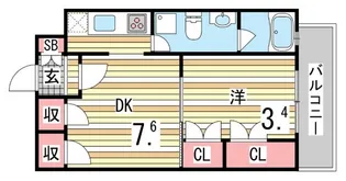 ジープラス【4階】の間取り