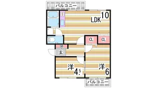 ガーデン北六甲【2階】の間取り