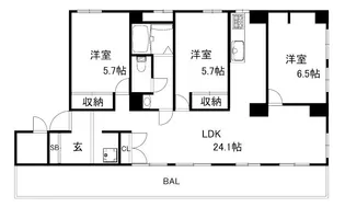 北野ガーデンヴィラ【4階】の間取り
