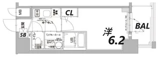 エスリード神戸グランドール【12階】の間取り