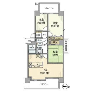 RICウエストコート7番街5番館【4階】の間取り