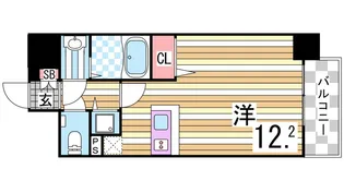カシータ神戸元町JP【4階】の間取り