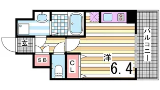 パシフィックレジデンス神戸八幡通【8階】の間取り
