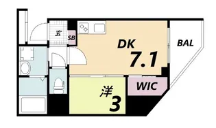 セレニテ神戸元町クレア【6階】の間取り