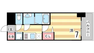 プレサンス三宮東フィール【4階】の間取り