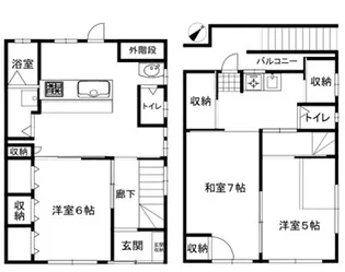 菊水文化 北棟【2階】の間取り