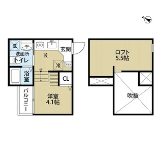 オリーブテラス神戸【1階】の間取り