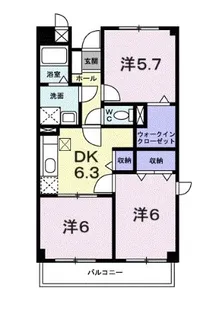 ヴェルジェ【1階】の間取り