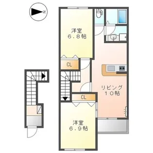 Maison de Chat blanc【2階】の間取り
