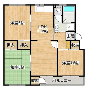 ひよどり台2団地14号棟【2階】の間取り