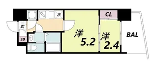 セレニテ神戸プリエ【2階】の間取り