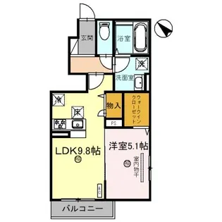 メルヴェーユ相生【1階】の間取り