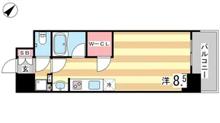 アスヴェル神戸駅前【4階】の間取り