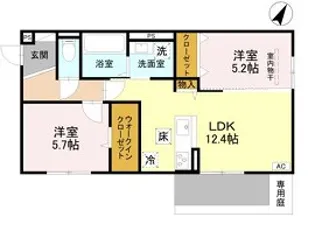 ValleAlta(ヴァッレアルタ)【1階】の間取り